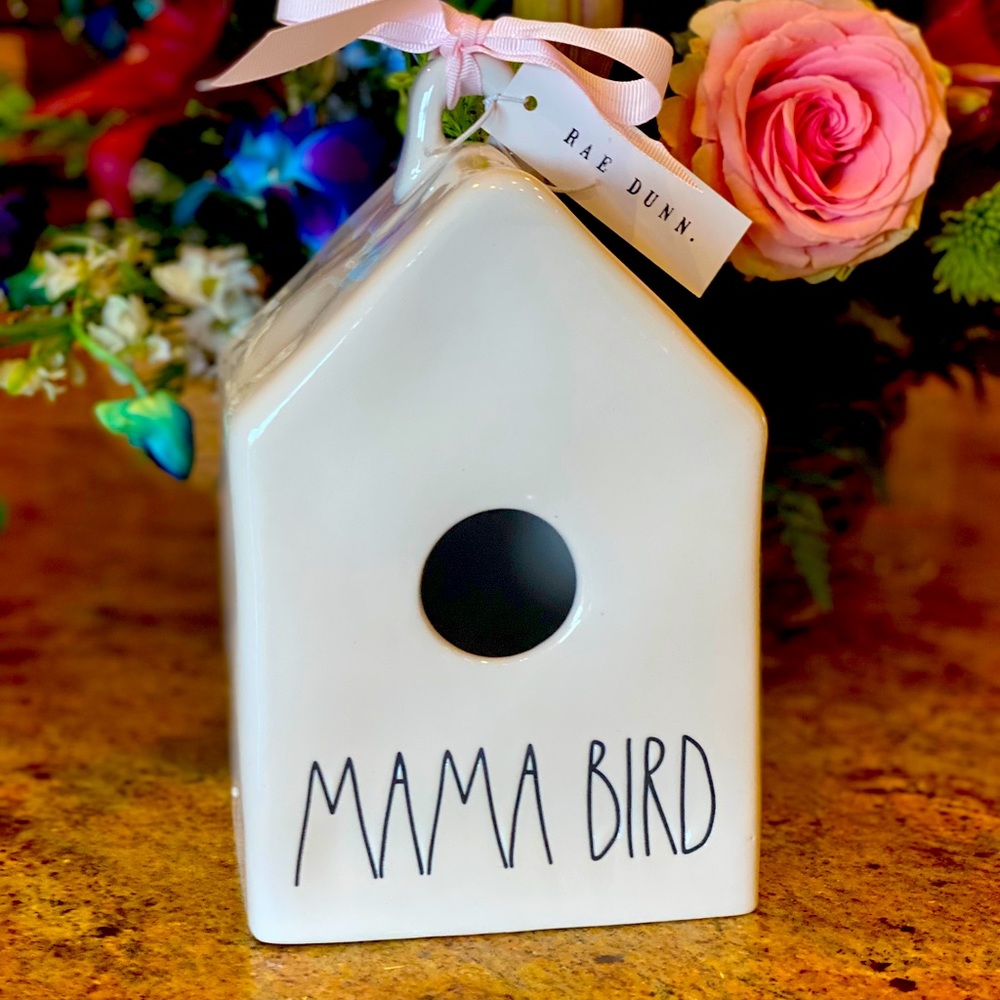 NIB Rae Dunn, “Mama Bird” Birdhouse by Magenta
